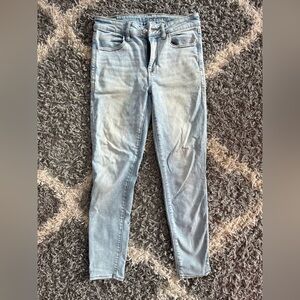 American Eagle Outfitters High Waisted Light Wash Skinny Jeans